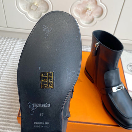 HM KELLY BOOTS IN BLACK CALFSKIN 501318