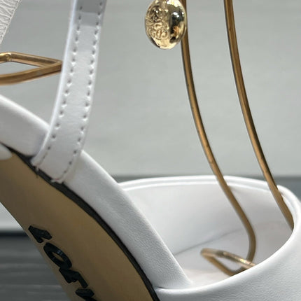 LOEWE 26S HIGH HEELS 60 MM IN WHITE CALFSKIN