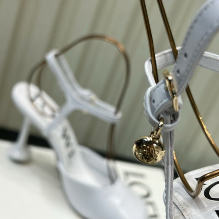 LOEWE 26S HIGH HEELS 60 MM IN WHITE CALFSKIN