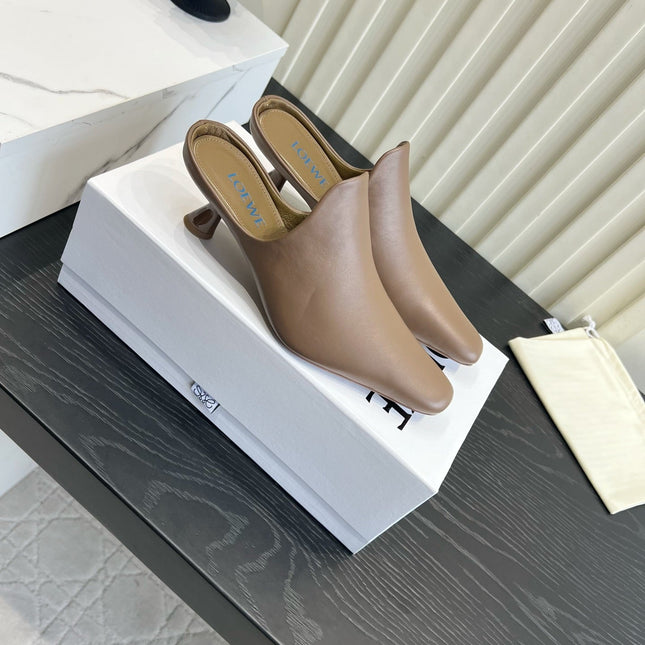 LOEWE 26S HEELED MULES IN BLOWN CALFSKIN