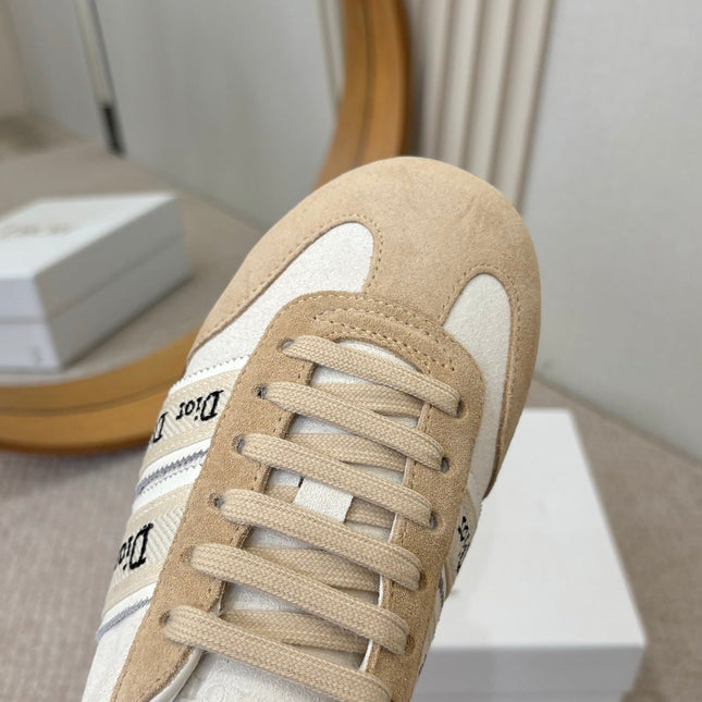 DIOR 26S SNEAKERS IN BEIGE MIX WHITE SUEDE