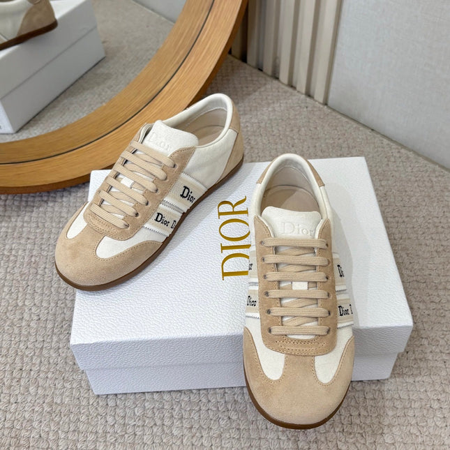 DIOR 26S SNEAKERS IN BEIGE MIX WHITE SUEDE