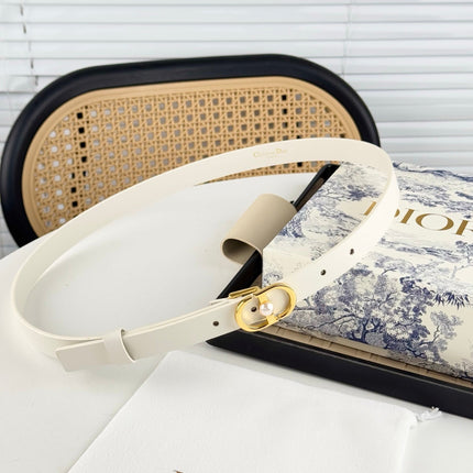 DIOR 25S BELT 20 MM IN WHITE CALFSKIN 564607