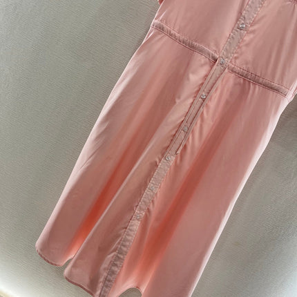 MIUMIU LIGHT PINK DRESS WITH DRAWSTRING WAIST