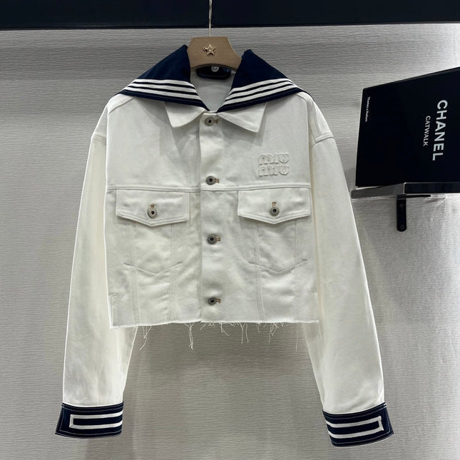 MIUMIU DENIM JACKET AND SKIRT SET 274647