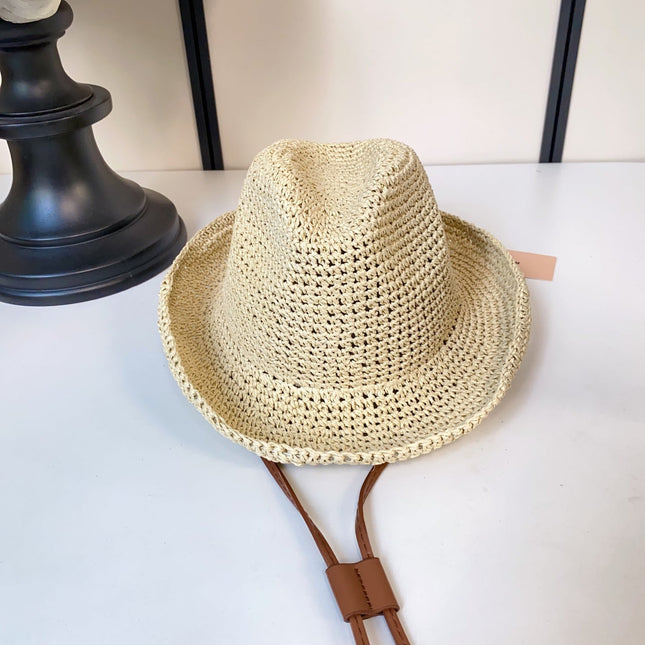 MIUMIU 26S CROCHET STRAW HAT 342173