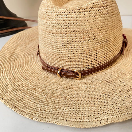MIUMIU 26S RAFFIA COWBOY HAT 340568
