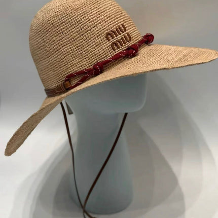 MIUMIU 26S RAFFIA COWBOY HAT 340568