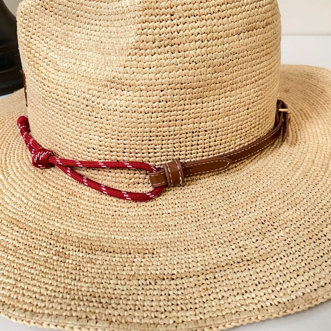 MIUMIU 26S RAFFIA COWBOY HAT 340568
