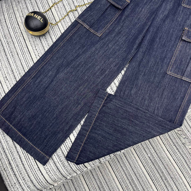 DIOR 26S WIDE-LEG DENIM CARGO PANTS 1377