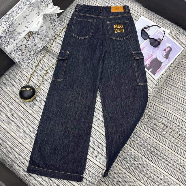 DIOR 26S WIDE-LEG DENIM CARGO PANTS 1377