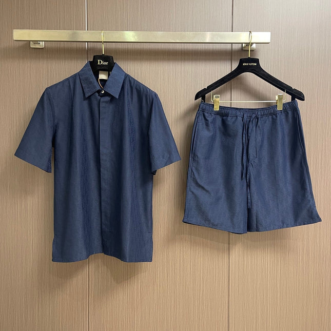 DIOR 26S SHORT-SLEEVE SHIRT & SHORTS SET 1442