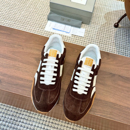 TOM FORD SNEAKERS IN CHOCOLATE BROWN SUEDE 432166