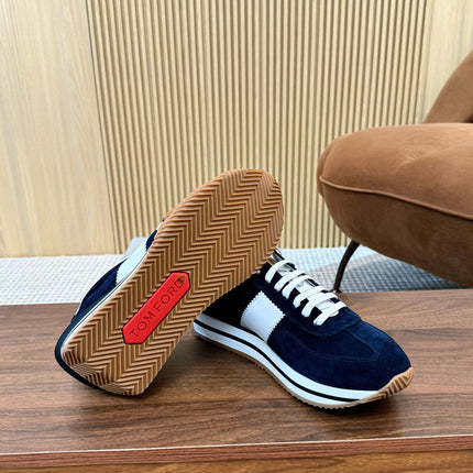 TOM FORD SNEAKERS IN NAVY BLUE SUEDE 432169