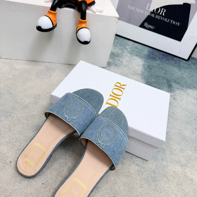 DIOR 26S SANDALS IN BLUE DENIM