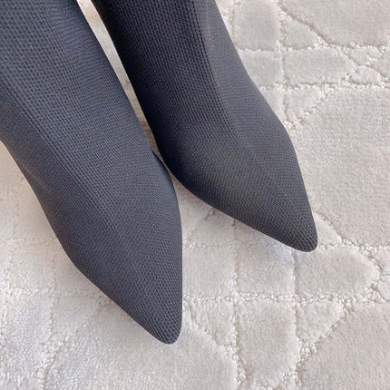 MARGOT BLACK AND SILVER ANKLE BOOT 95 MM