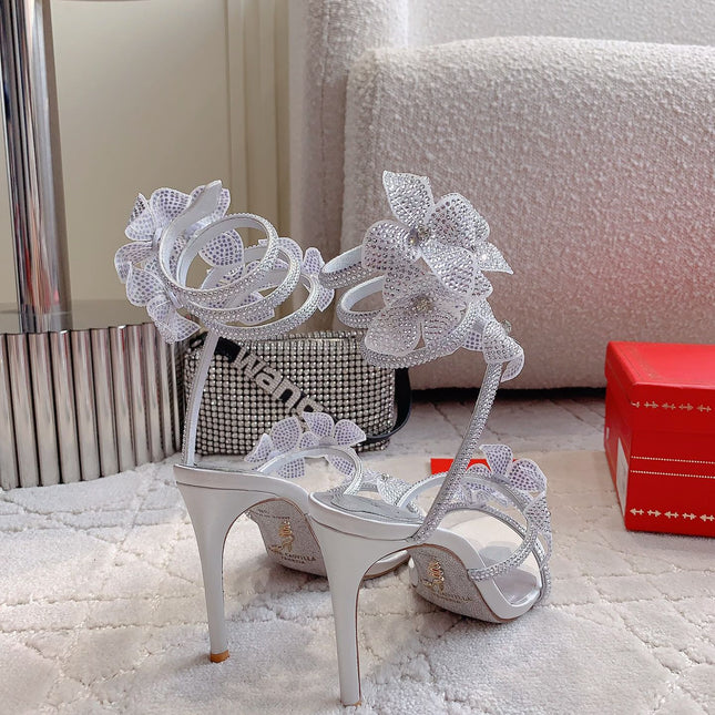 FLORIANE SILVER SANDAL 95 MM