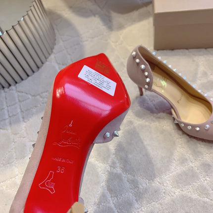 IRIZA PUMPS 85MM IN LIGHT PURPLE SUEDE SILVER SPIKES