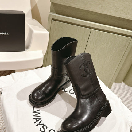 CC SHORT BOOTS BROWN CALFSKIN