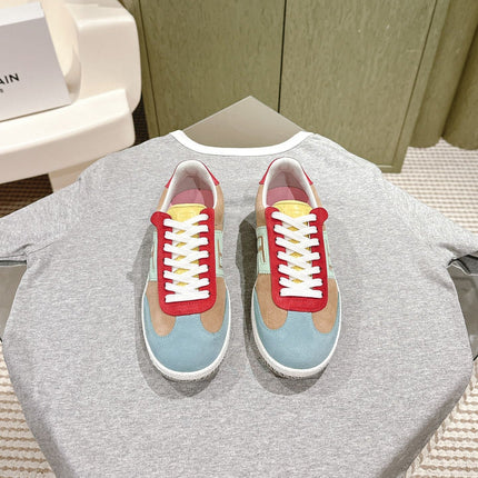 BALMAIN 26S SNEAKERS IN MULTICOLOR SUEDE