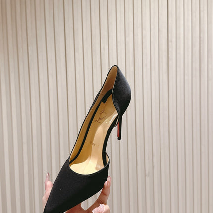 IRIZA PUMPS 95MM IN BLACK MATTE CALFSKIN