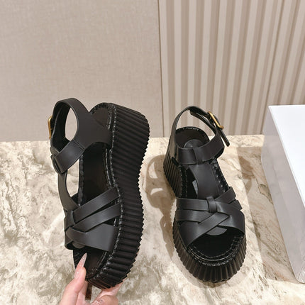 CHLOÉ 26S HIGH-HEELED SANDALS IN BLACK LAMBSKIN