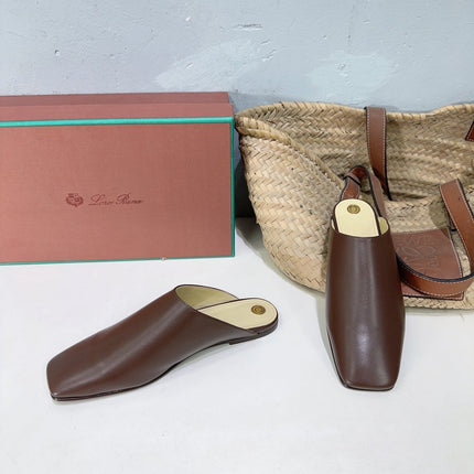 FLAT BUBBLE IN BROWN LAMBSKIN