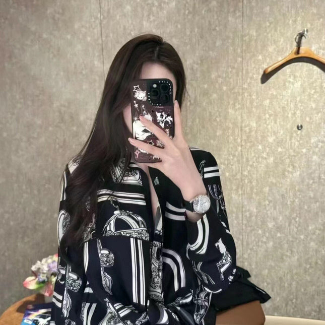 HERMES 25S SILK SHIRT 360