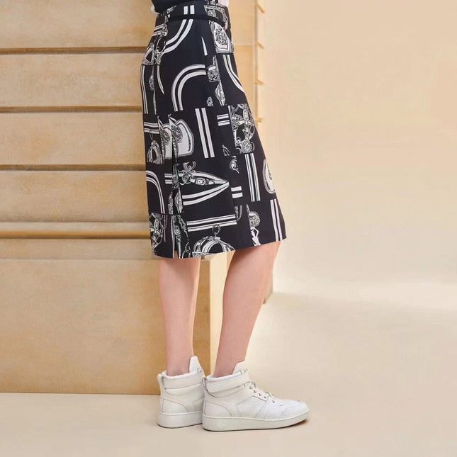 HERMES 25S SLIT MIDI SKIRT 337