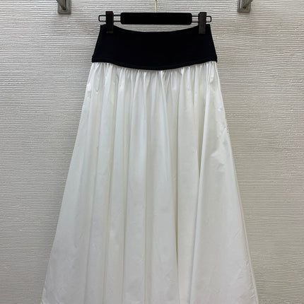 RALPH LAUREN 26S CONTRAST-WAIST MAXI SKIRT 603
