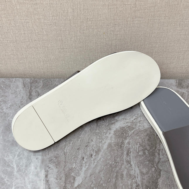 LP 26S CLASSIC H-CUT SLIDES IN GREY CALFSKIN
