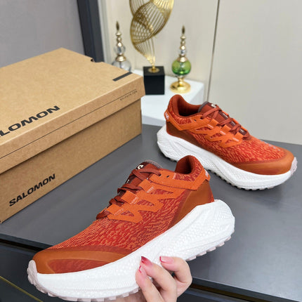 ALO 25S SALOMON ODYSSEY ELMT SNEAKER 45 MM IN DARK ORANGE FABRIC
