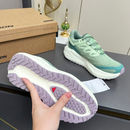 ALO 25S SALOMON ODYSSEY ELMT SNEAKER 45 MM IN PASTEL GREEN FABRIC