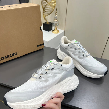 ALO 25S SALOMON ODYSSEY ELMT SNEAKER 45 MM IN WHITE AND GREY FABRIC