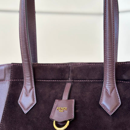 ORIGAMI MEDIUM 27 IN WINE RED LAMBSKIN AND SUEDE
