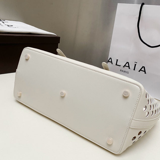 NEO MINA 32 BAG IN WHITE PERFORATED CALFSKIN