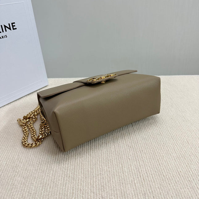 MEDIUM VICTOIRE BAG 25 IN SHADOW BROWN SUPPLE CALFSKIN GOLD HARDWARE