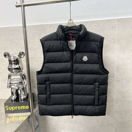 MONCLER SLEEVELESS DOWN VEST IN BLACK