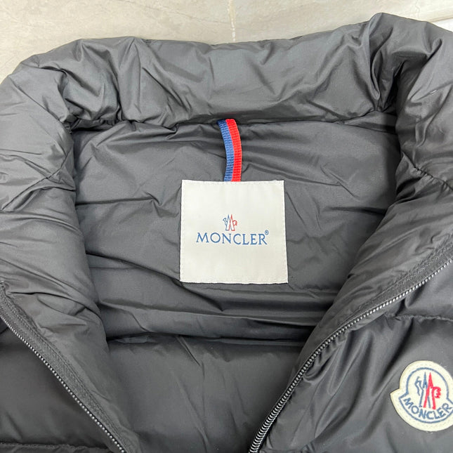 MONCLER SLEEVELESS DOWN VEST IN BLACK