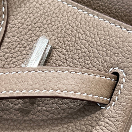 HM 25S BIRKIN 25 CM IN CLAY BROWN TOGO WITH KEY SILVER