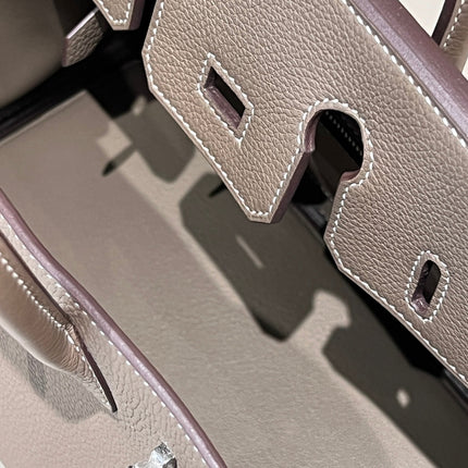 HM 25S BIRKIN 25 CM IN CLAY BROWN TOGO WITH KEY SILVER
