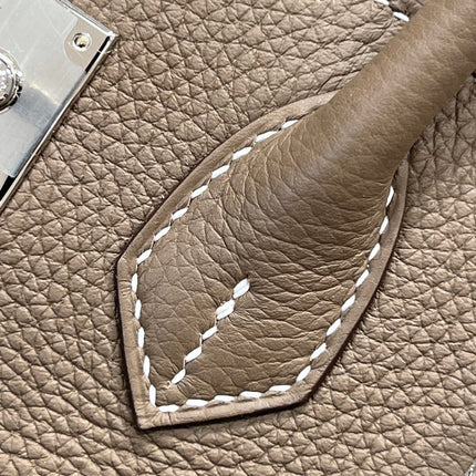 HM 25S BIRKIN 25 CM IN CLAY BROWN TOGO WITH KEY SILVER