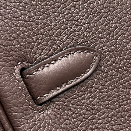 HM 25S BIRKIN 25 CM IN DARK BROWN TOGO WITH KEY SILVER