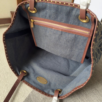 CELINE 26S TOTE BAG 48 IN NAVY BLUE DENIM