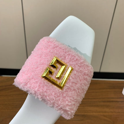 BALMAIN 26S SANDALS IN PINK WOOL AND WHITE CALFSKIN