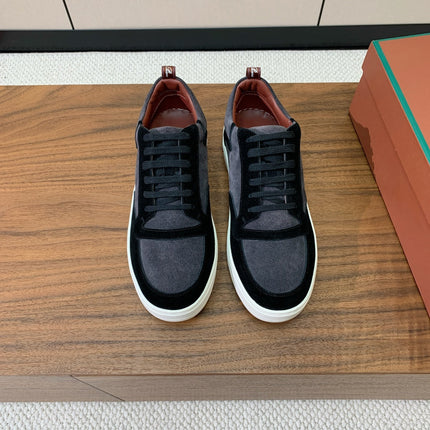 LP NEWPORT WALK SNEAKERS BLACK AND LEAD SUEDE