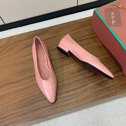 LP 26S BALLET FLATS IN LIGHT PINK CALFSKIN