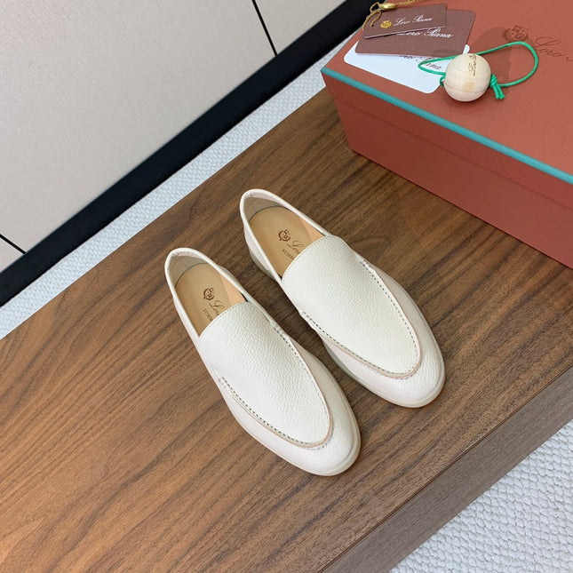 LP LOAFERS 25S IN CREAM WHITE LAMBSKIN