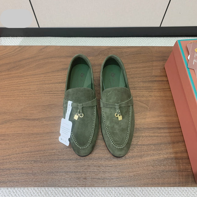 LP 26S SUMMER CHARMS WALK LOAFER IN SEA GREEN SUEDE GOLD HARDWARE