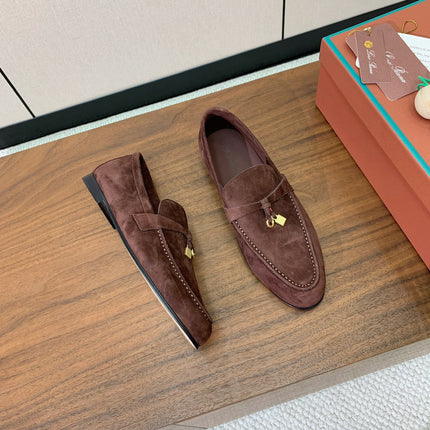 LP 26S SUMMER CHARMS WALK LOAFER IN DARK BROWN SUEDE GOLD HARDWARE